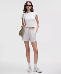 Seersucker Check Mid-Rise Pull-On Short 3" | Women's Shorts