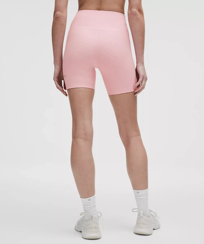 3D Jacquard Diamond Train High-Rise Short 6" | Women's Shorts