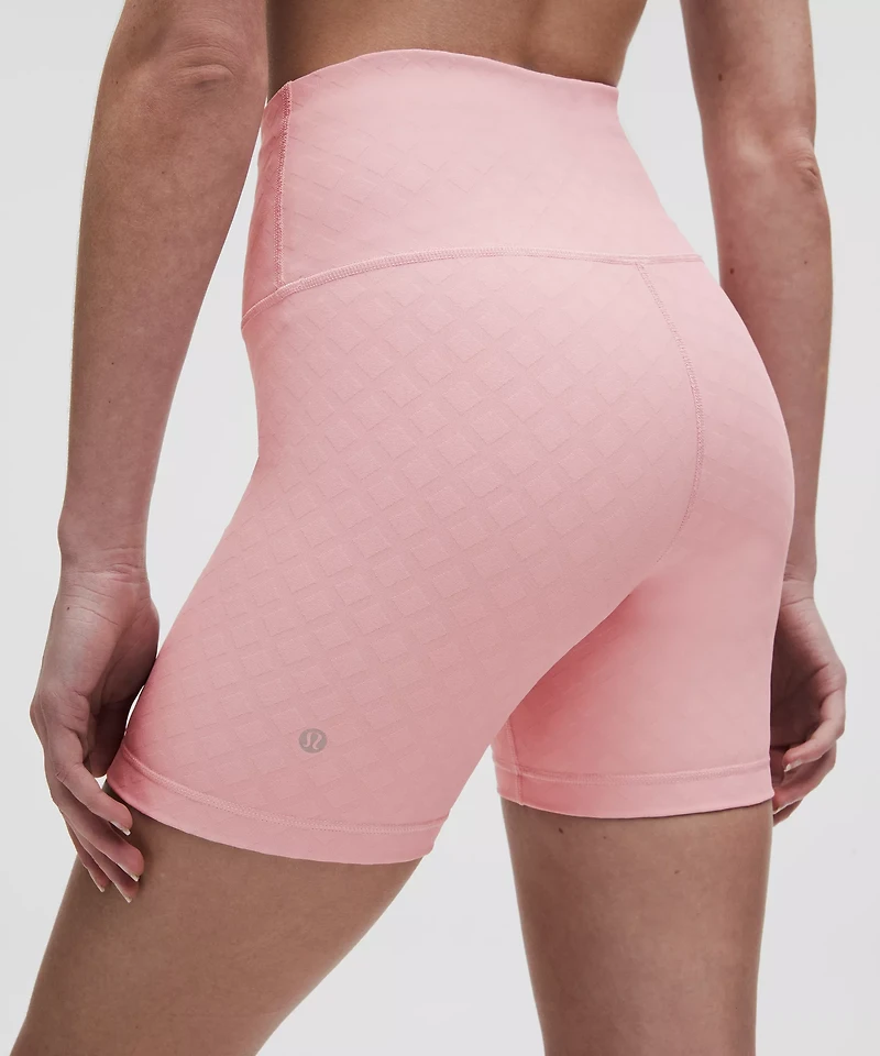 3D Jacquard Diamond Train High-Rise Short 6" | Women's Shorts