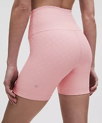 3D Jacquard Diamond Train High-Rise Short 6" | Women's Shorts