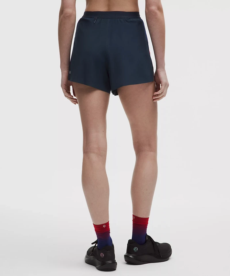 High-Rise Split Short 3" *Stripe