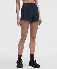 High-Rise Split Short 3" *Stripe