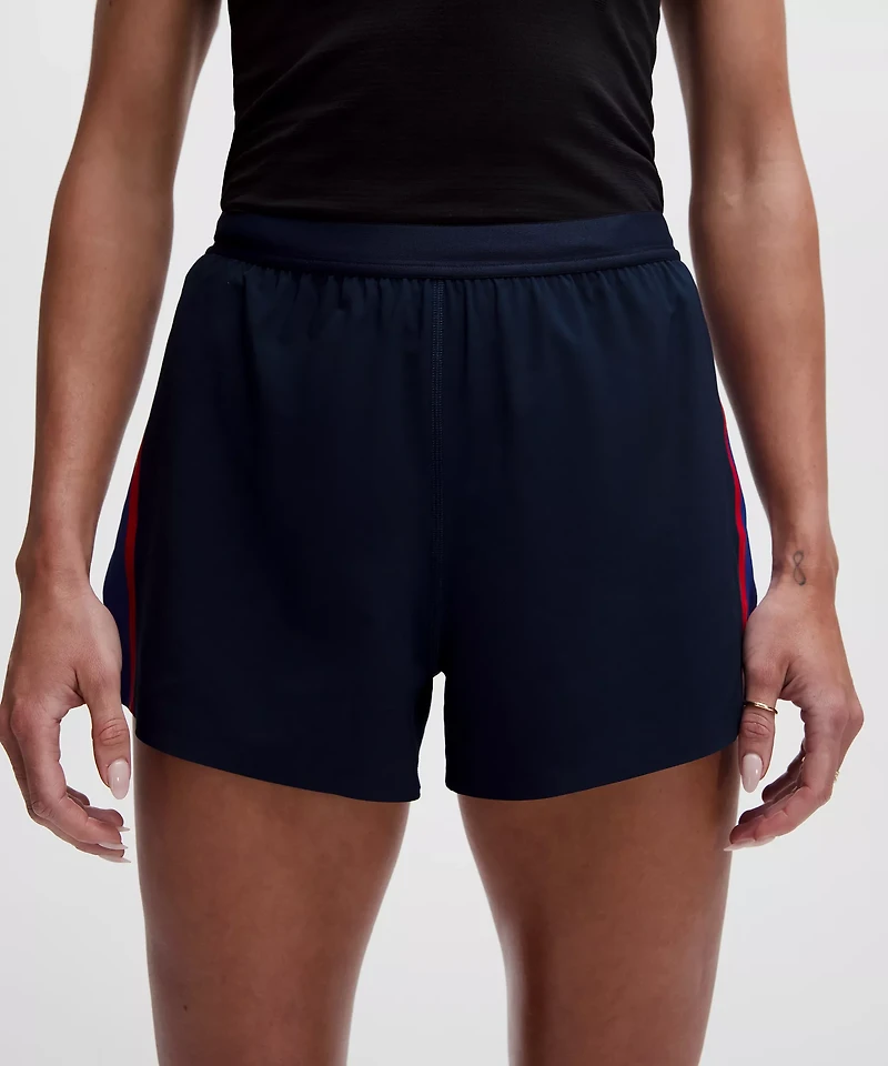 High-Rise Split Short 3" *Stripe