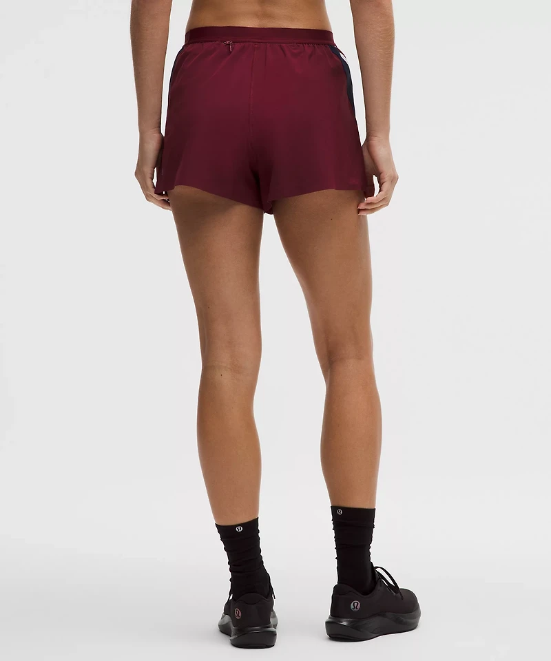 High-Rise Split Short 3" *Stripe