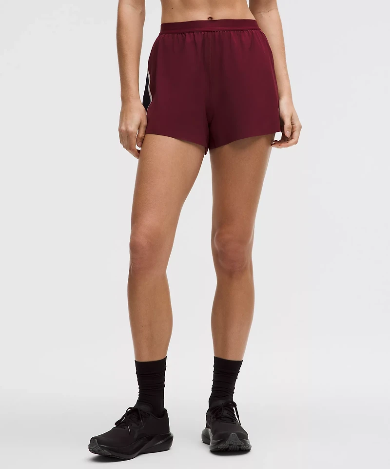 High-Rise Split Short 3" *Stripe