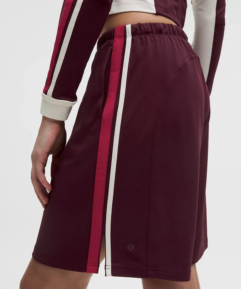 Striped Baggy Low-Rise Track Short 9.5"