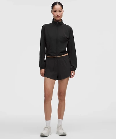 Textured Mesh High-Rise Running Short 2.5"