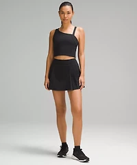 Side-Pleat High-Rise Tennis Skirt