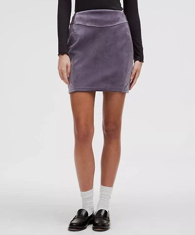 Scuba Mid-Rise Mini Skirt *Velvet