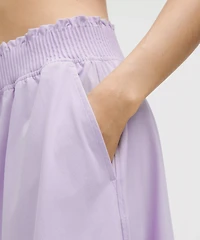 Stretch Woven Ruffle-Waist Midi Skirt | Women's Skirts