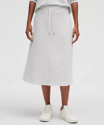Modal-Blend High-Rise A-Line Midi Skirt