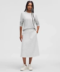 Modal-Blend High-Rise A-Line Midi Skirt