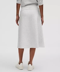 Modal-Blend High-Rise A-Line Midi Skirt