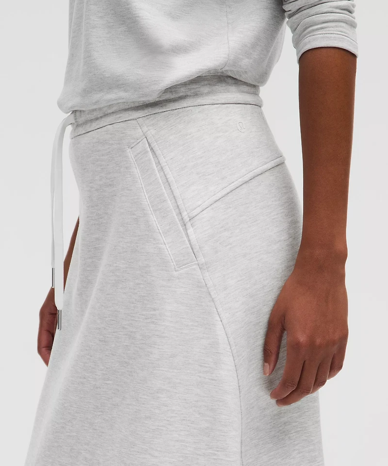 Modal-Blend High-Rise A-Line Midi Skirt