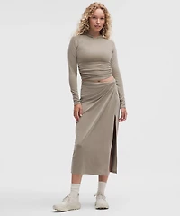 Drapey Softstreme Midi Skirt