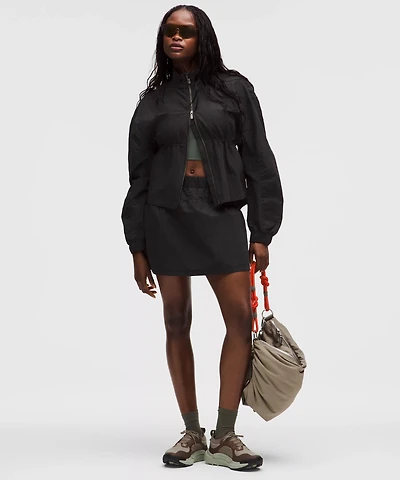 Crinkle Nylon High-Rise Mini Skirt | Women's Skirts
