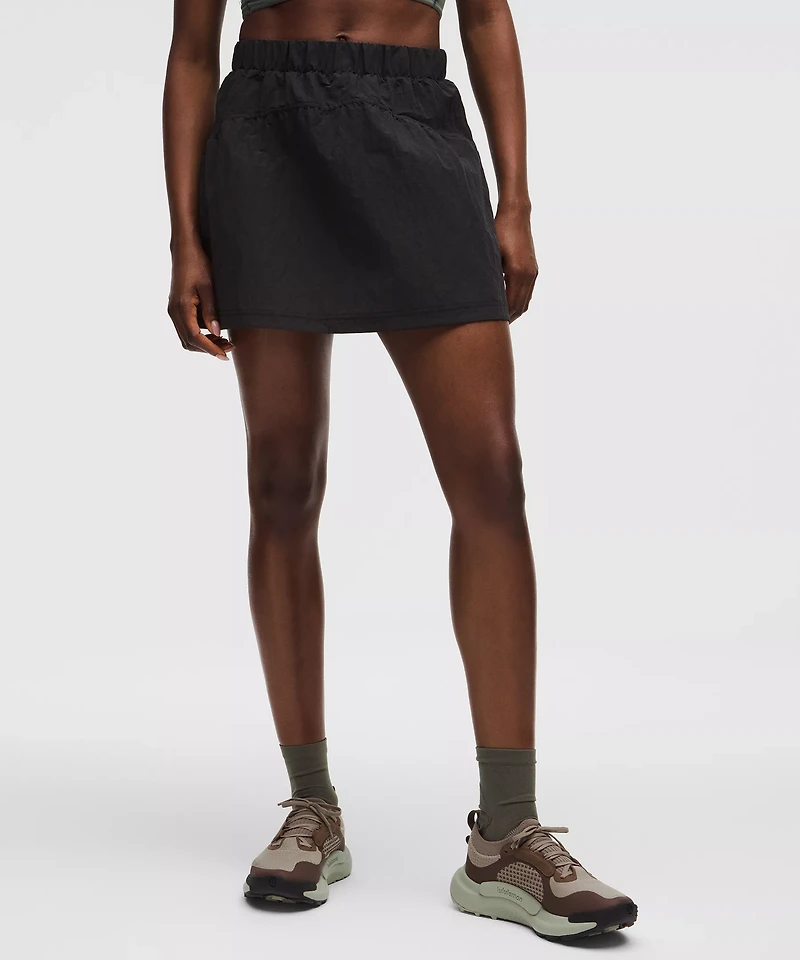 Crinkle Nylon High-Rise Mini Skirt | Women's Skirts