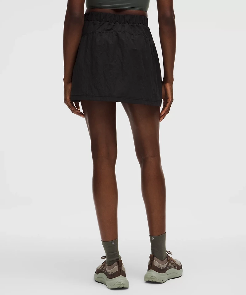 Crinkle Nylon High-Rise Mini Skirt | Women's Skirts