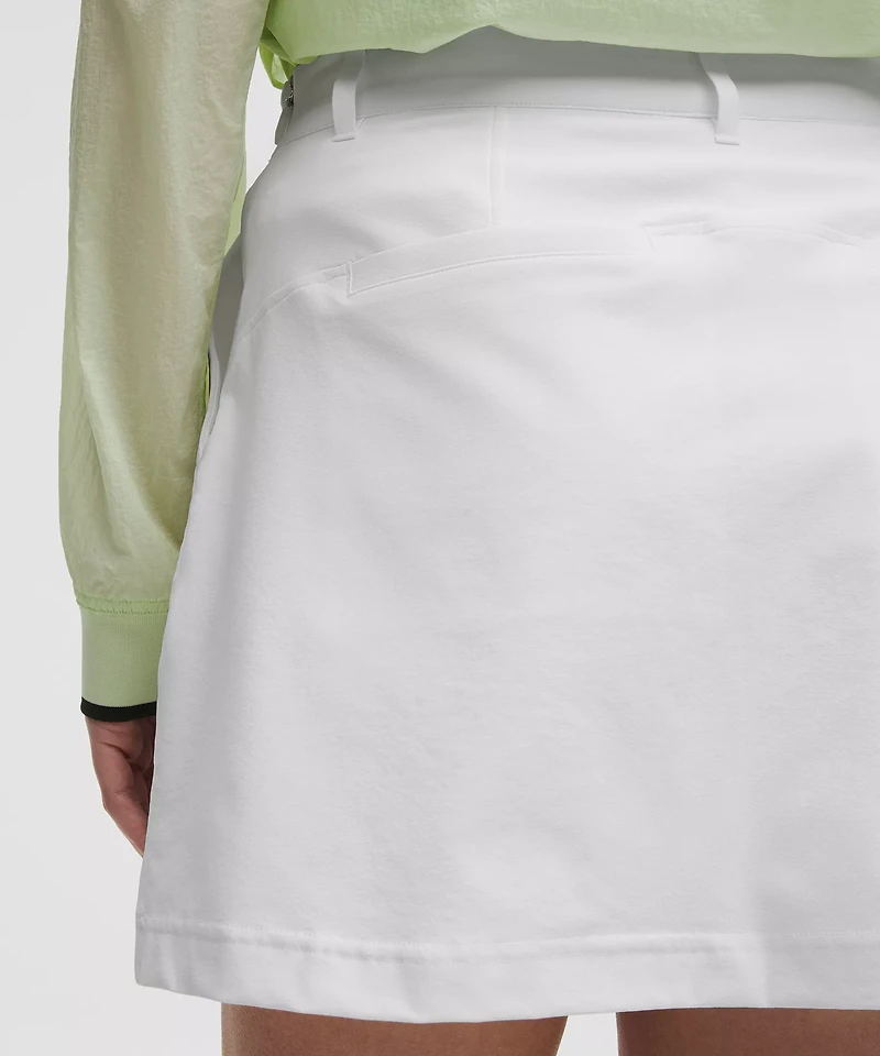 Stretch Twill Front Pleat Golf Skirt