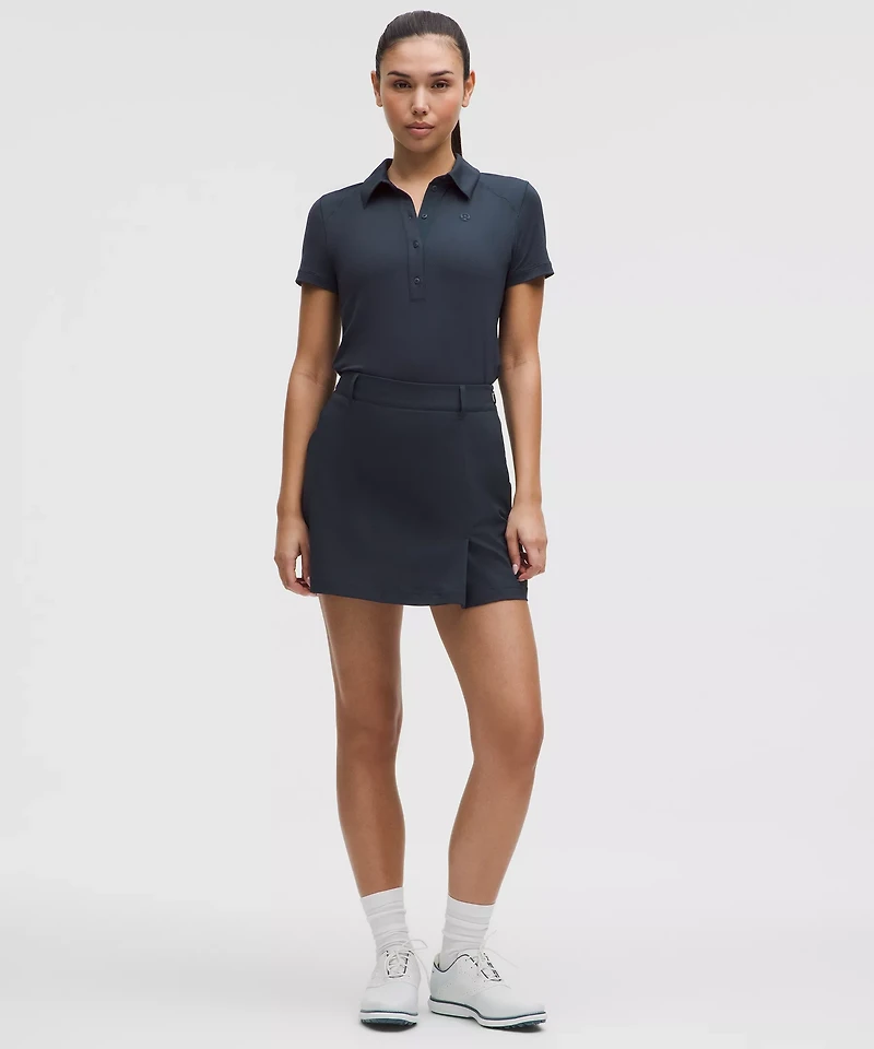 Stretch Twill Front Pleat Golf Skirt