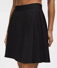 Pleated High-Rise Knee-Length Tennis Skirt | Women's Skirts