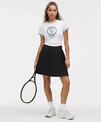 Pleated High-Rise Knee-Length Tennis Skirt | Women's Skirts