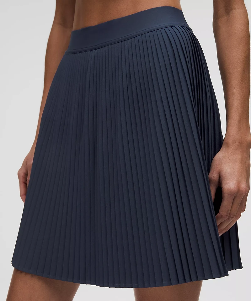 Pleated High-Rise Knee-Length Tennis Skirt | Women's Skirts