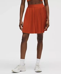 Pleated High-Rise Knee-Length Tennis Skirt | Women's Skirts