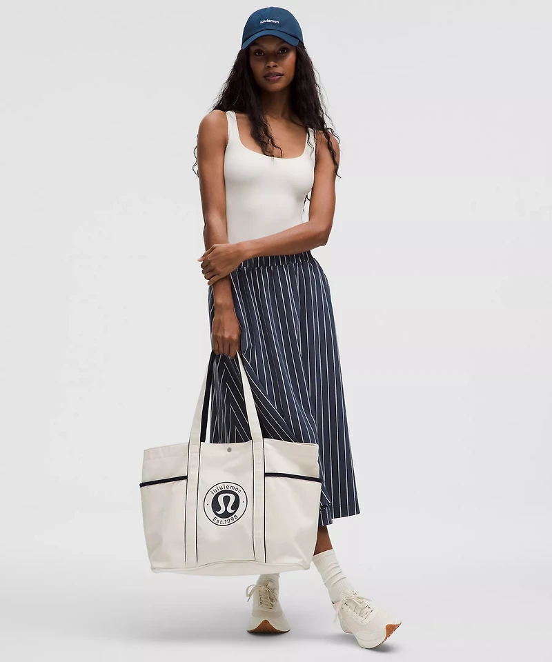 Stretch Woven Ruffle-Waist Midi Skirt | Women's Skirts