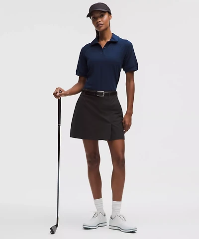 Stretch Twill Front Pleat Golf Skirt