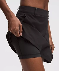 Stretch Twill Front Pleat Golf Skirt