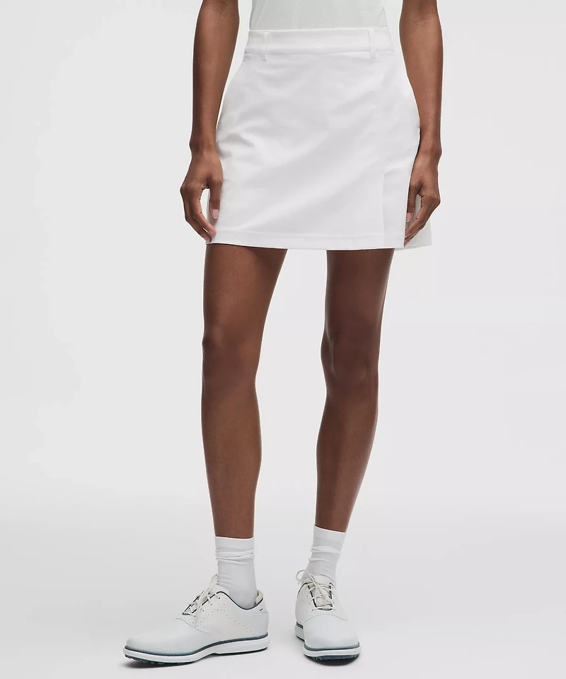 Stretch Twill Front Pleat Golf Skirt *Embroidered Logo