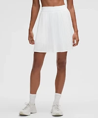 Pleated High-Rise Knee-Length Tennis Skirt | Women's Skirts