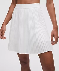 Pleated High-Rise Knee-Length Tennis Skirt | Women's Skirts