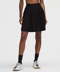 Pleated High-Rise Knee-Length Tennis Skirt | Women's Skirts