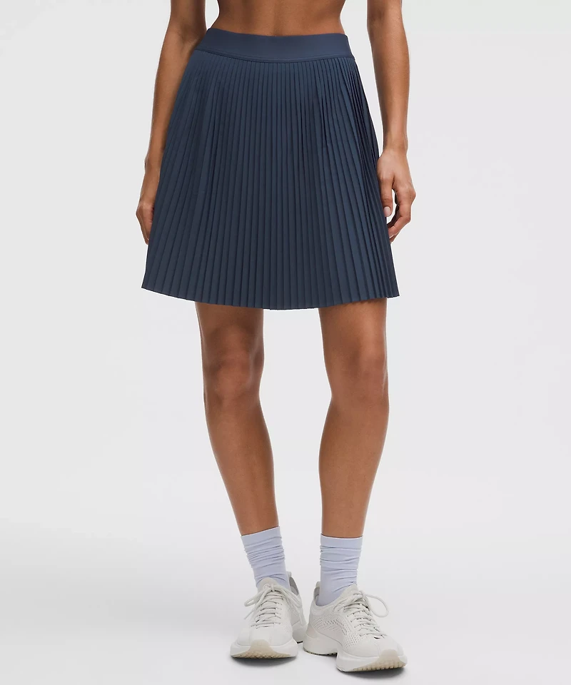 Pleated High-Rise Knee-Length Tennis Skirt | Women's Skirts