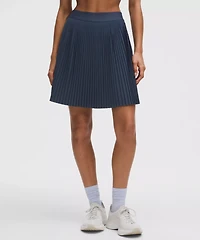 Pleated High-Rise Knee-Length Tennis Skirt | Women's Skirts