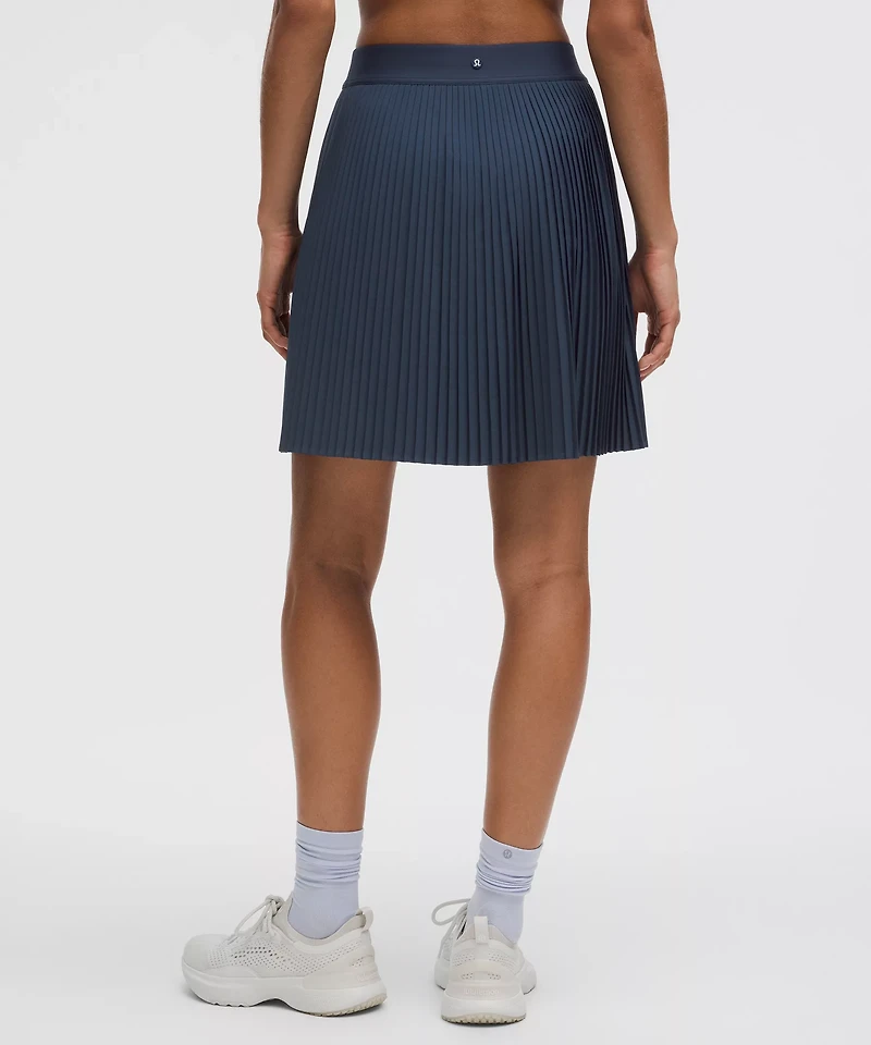 Pleated High-Rise Knee-Length Tennis Skirt | Women's Skirts