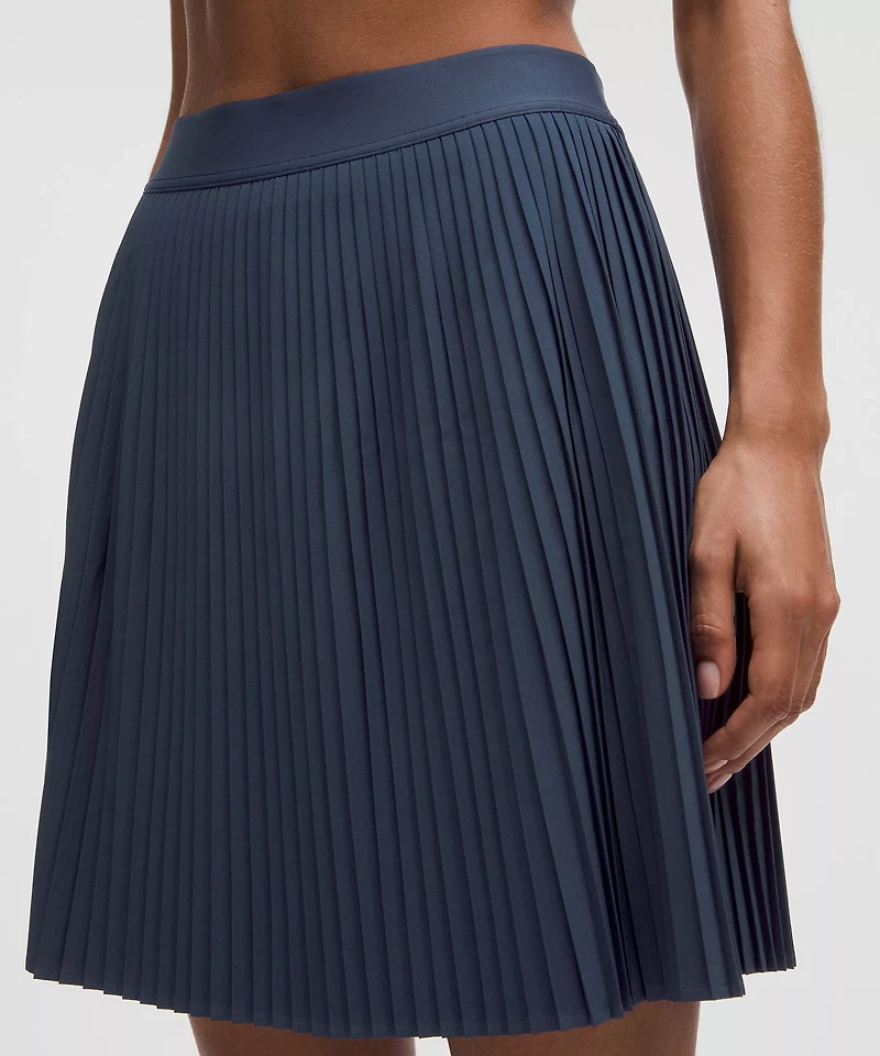 Pleated High-Rise Knee-Length Tennis Skirt | Women's Skirts