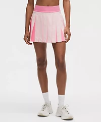 Peek-A-Boo Pleat Mid-Rise Tennis Skirt