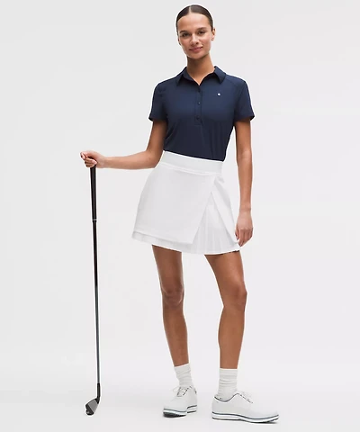 Water-Repellent Pleated High-Rise Golf Skirt