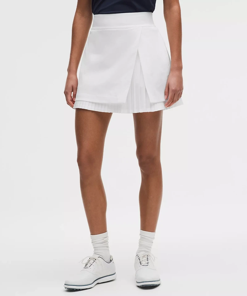 Water-Repellent Pleated High-Rise Golf Skirt