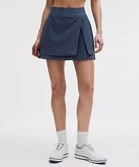Water-Repellent Pleated High-Rise Golf Skirt