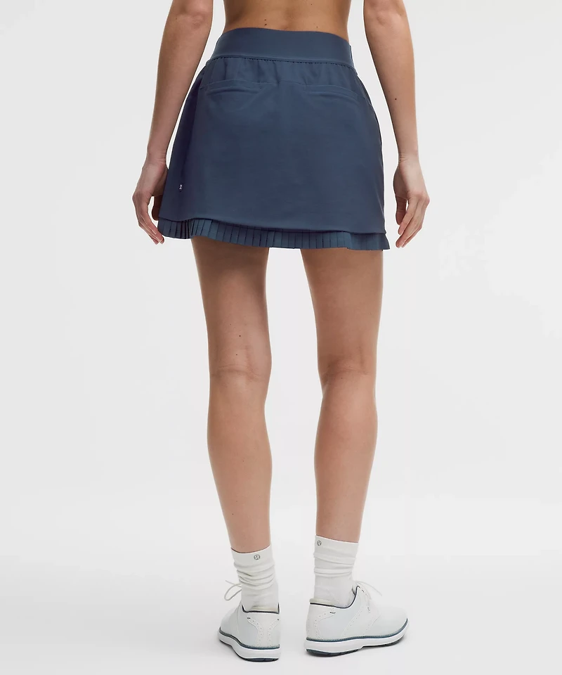 Water-Repellent Pleated High-Rise Golf Skirt