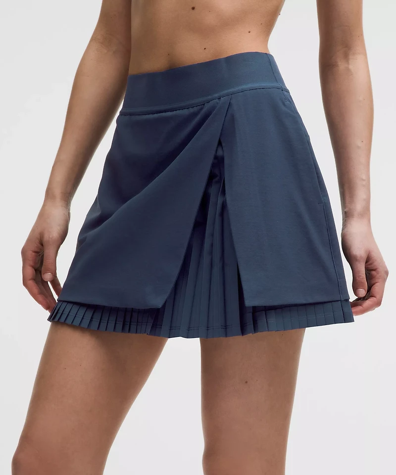 Water-Repellent Pleated High-Rise Golf Skirt