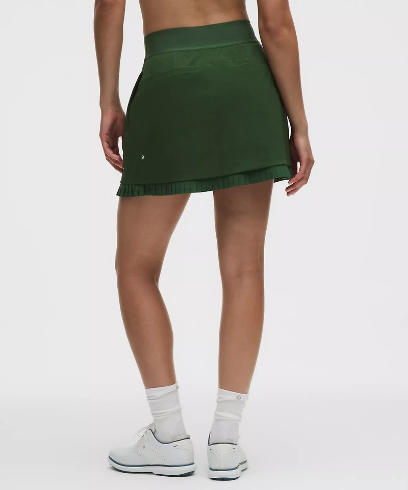 Water-Repellent Pleated High-Rise Golf Skirt