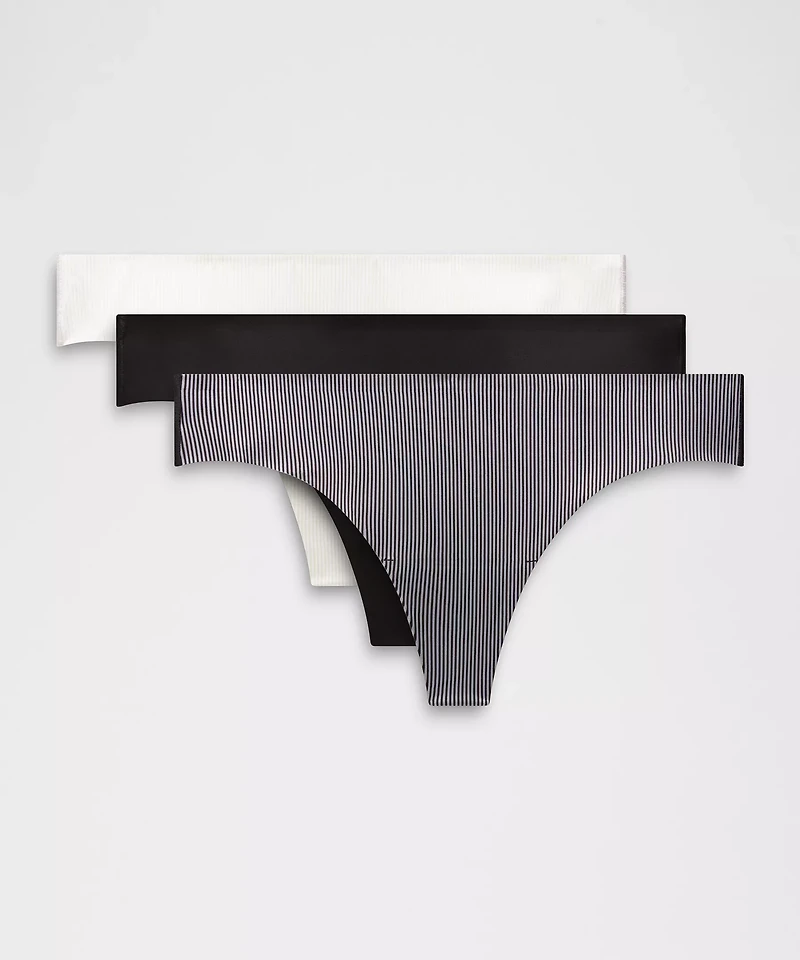 InvisiWear Mid-Rise Thong Underwear *3 Pack | Women's