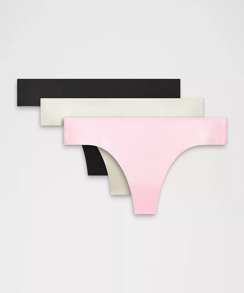 InvisiWear Mid-Rise Thong Underwear *3 Pack | Women's