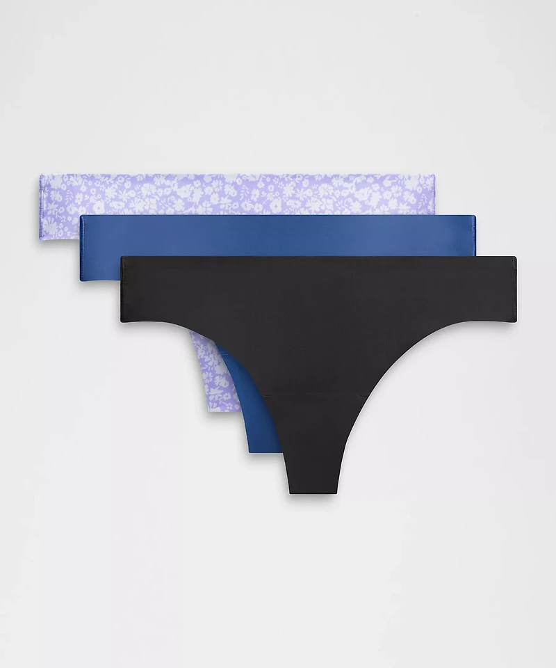InvisiWear Mid-Rise Thong Underwear *3 Pack | Women's