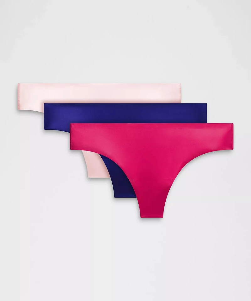 InvisiWear Mid-Rise Thong Underwear *3 Pack | Women's